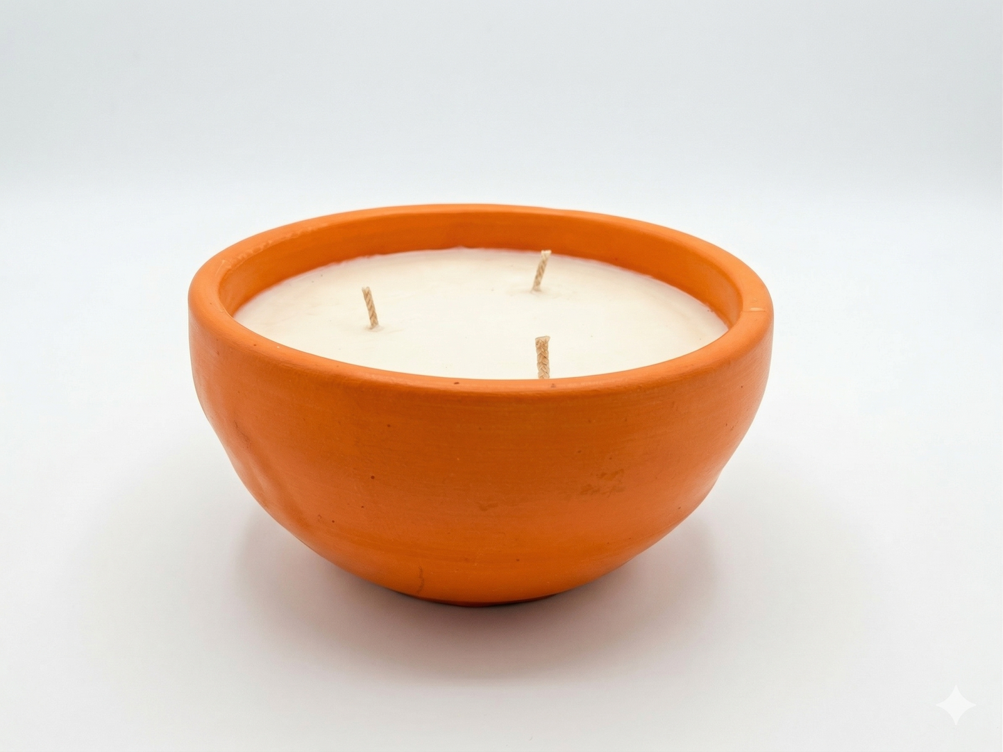 Orange You Glad - 8 oz candle in Thrifted Handmade Ceramic - One of a Kind