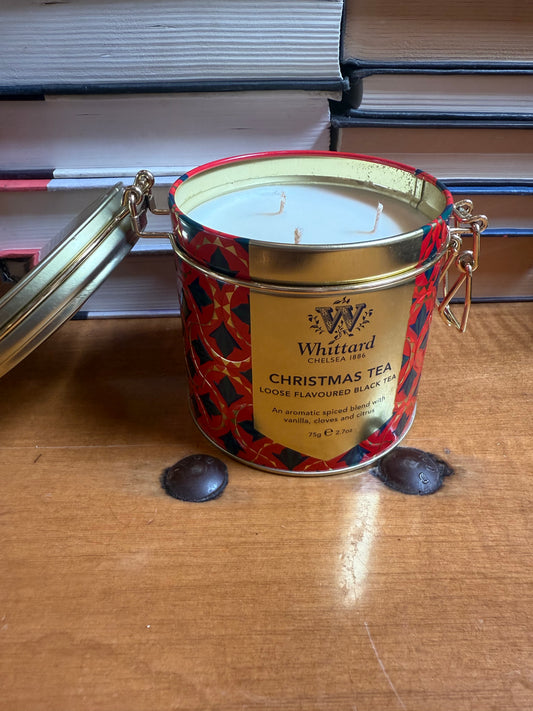 Oat Milk London Fog candle - 16 oz - genuine Whittard Christmas Tea tin - 3 Wick