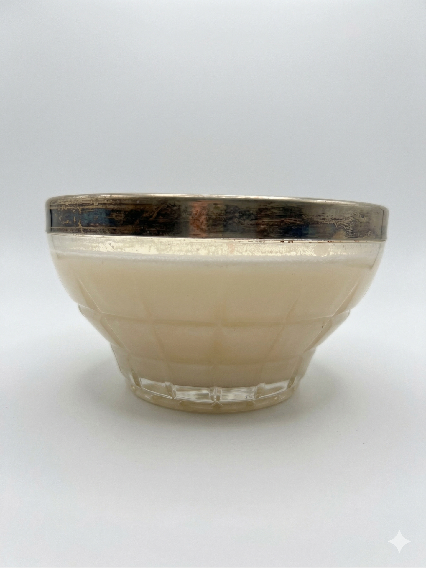Groovy Granny - 9 oz Candle in Vintage Silver Rim Bowl - One of a Kind - [fragrance]