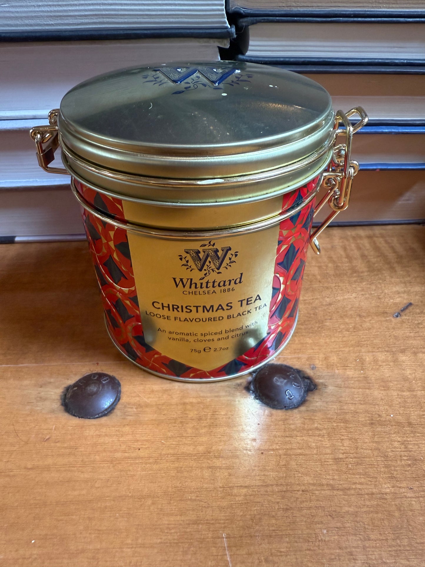 Oat Milk London Fog candle - 16 oz - genuine Whittard Christmas Tea tin - 3 Wick