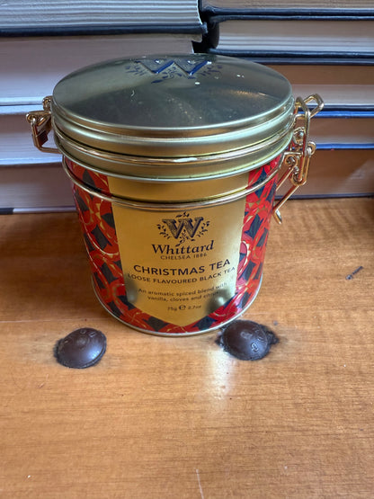 Oat Milk London Fog candle - 16 oz - genuine Whittard Christmas Tea tin - 3 Wick