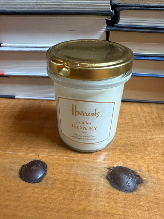 Spiced Honey and Tonka Bean candle - 6 oz - genuine Harrods Honey Jar with original labels