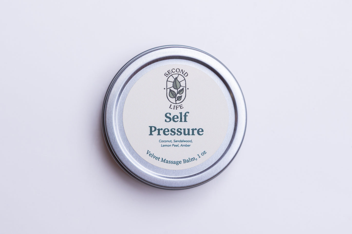 Velvet Massage Balm - Self Pressure: Coconut & Sandalwood - 1 oz tin