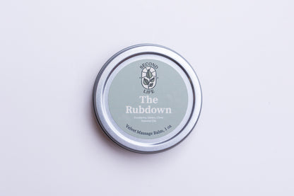 Velvet Massage Balm - The Rubdown: Eucalyptus, Lemon, Clove - 1 oz tin